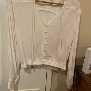 Abercrombie white peasant crop